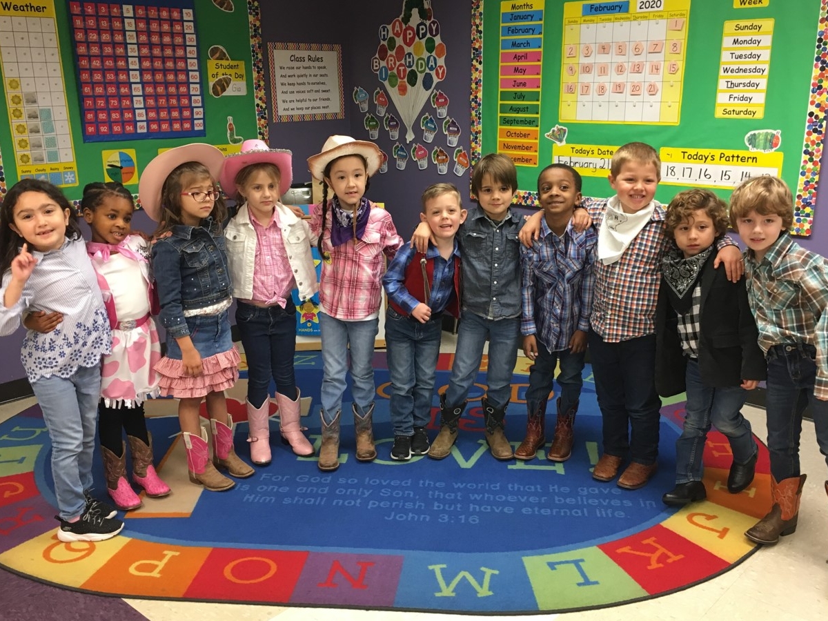 Kindergarten on Go Texan Day 2020